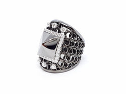 Bague Or noir Diamant - Castafiore