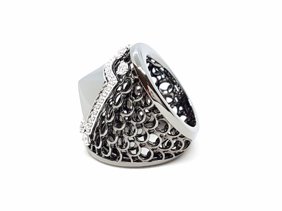 Bague Or noir Diamant - Castafiore