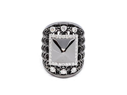 Bague Or noir Diamant - Castafiore