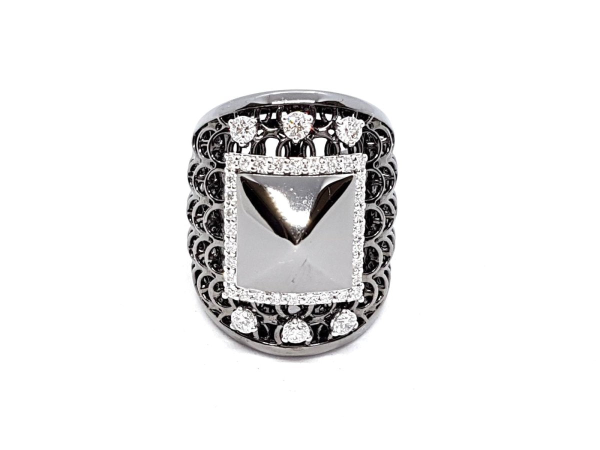 Bague Or noir Diamant - Castafiore