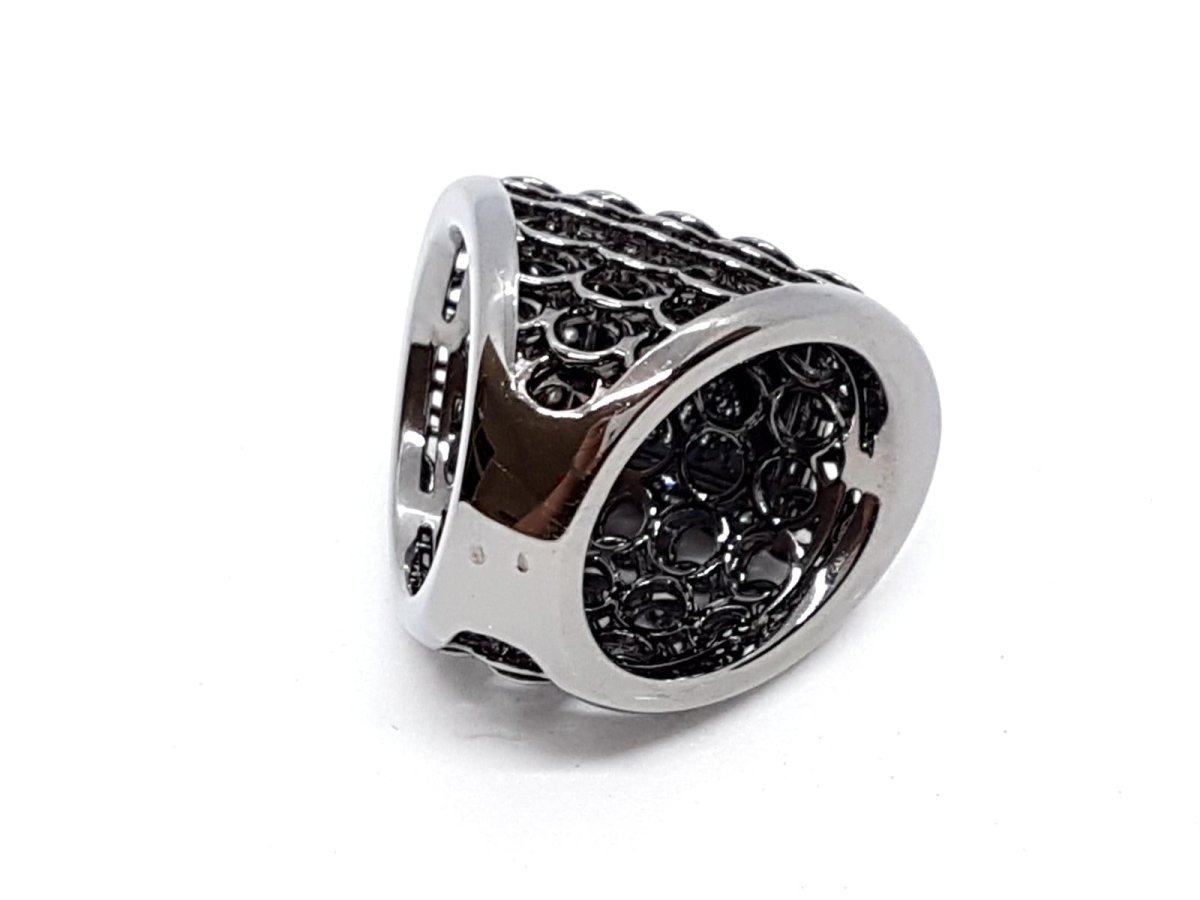 Bague Or noir Diamant - Castafiore