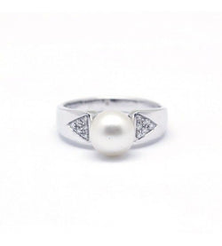 Bague - Or. perle et diamants - Castafiore