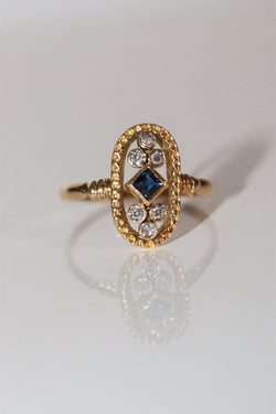 Bague Ovale Ajouré Saphir - Castafiore