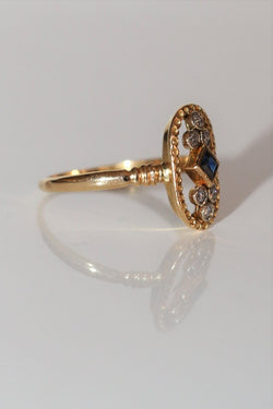 Bague Ovale Ajouré Saphir - Castafiore