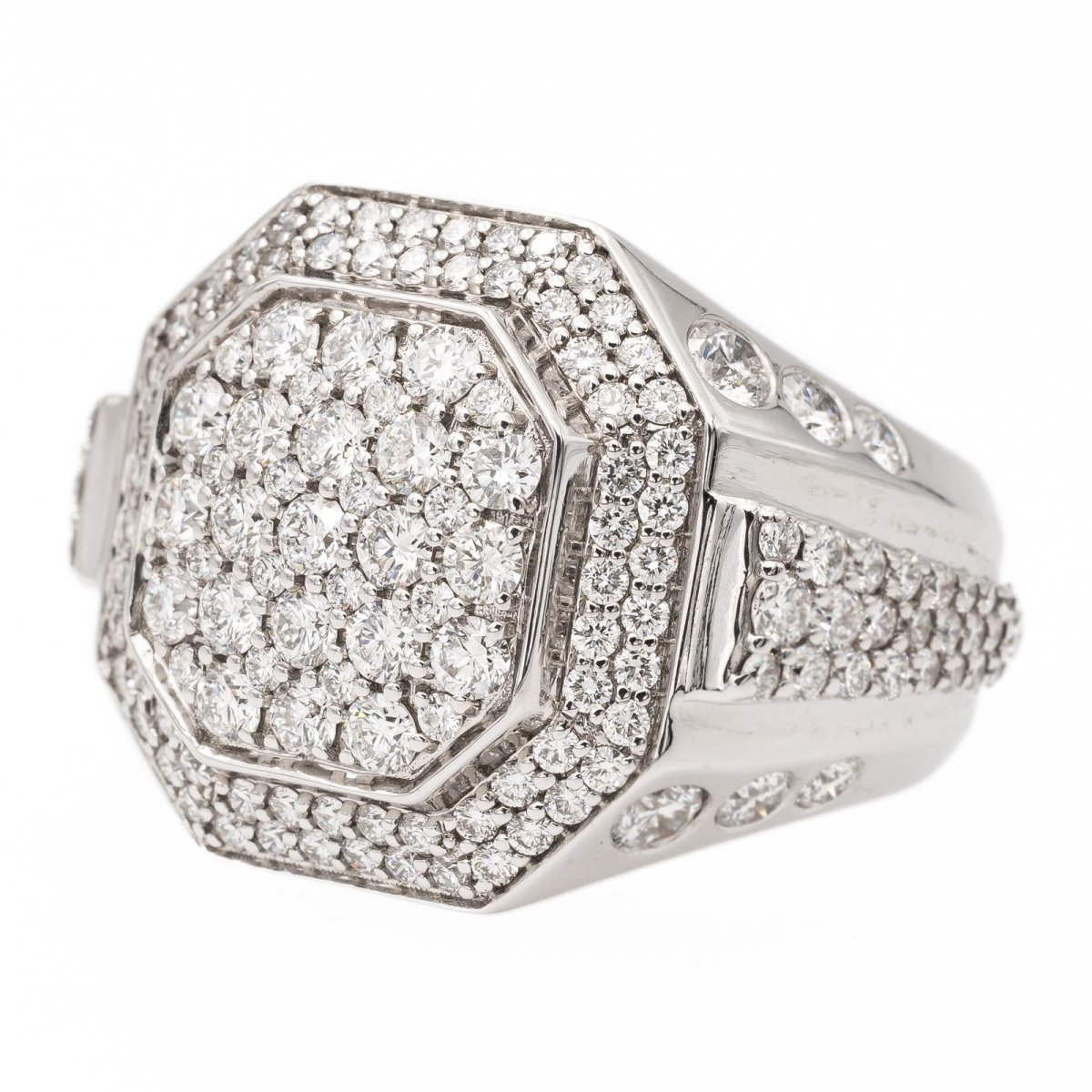 Bague Pavées diamants en or blanc - Castafiore