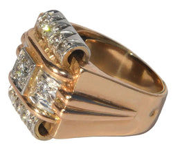 Bague platine et diamant 1950 - Castafiore