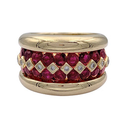 Bague Poiray or jaune, rubis, diamants - Castafiore