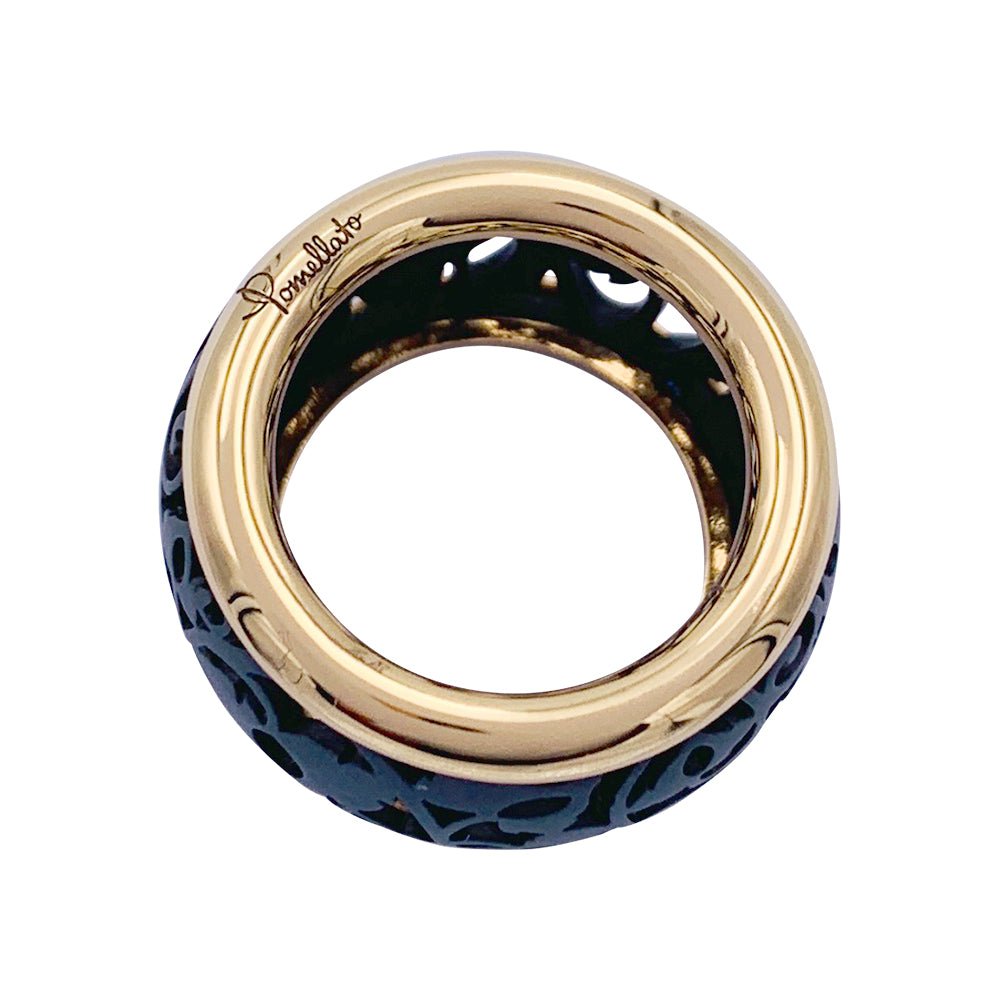 Bague Pomellato, "Arabesque", or rose, titane - Castafiore