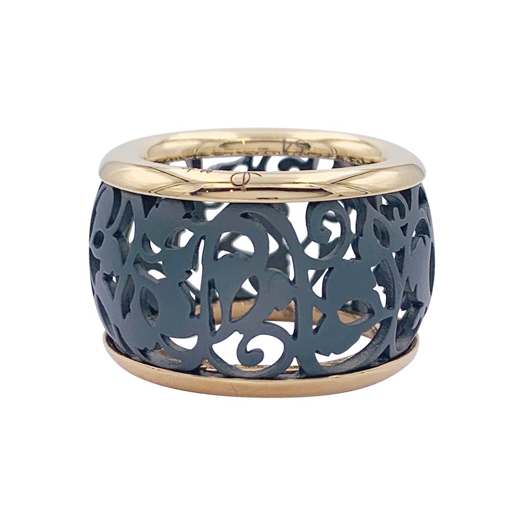 Bague Pomellato, "Arabesque", or rose, titane - Castafiore
