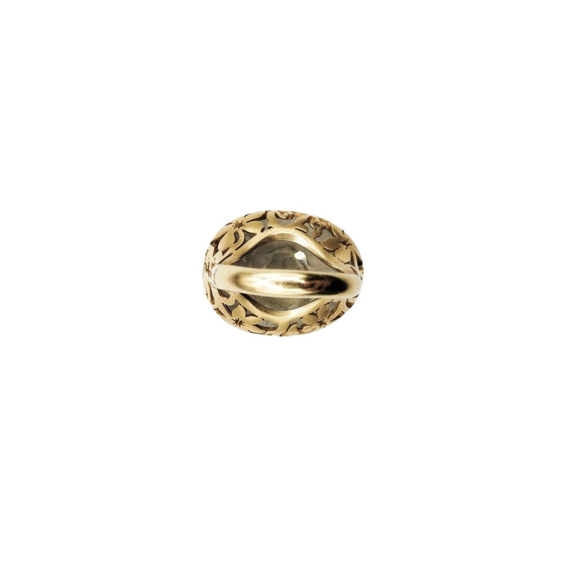 Bague POMELLATO "Arabesques" en or rose et quartz - Castafiore