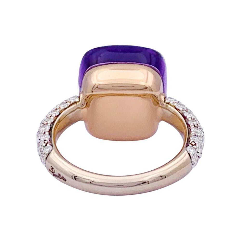 Bague Pomellato, "Nudo", améthyste, diamants, deux ors. - Castafiore