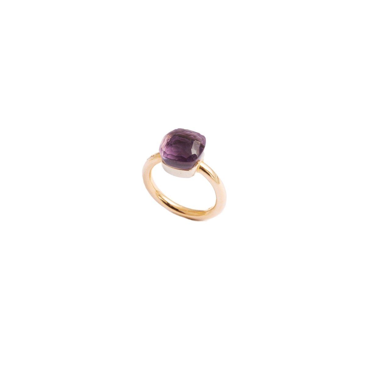 Bague POMELLATO "Nudo" en or jaune et en améthyste - Castafiore