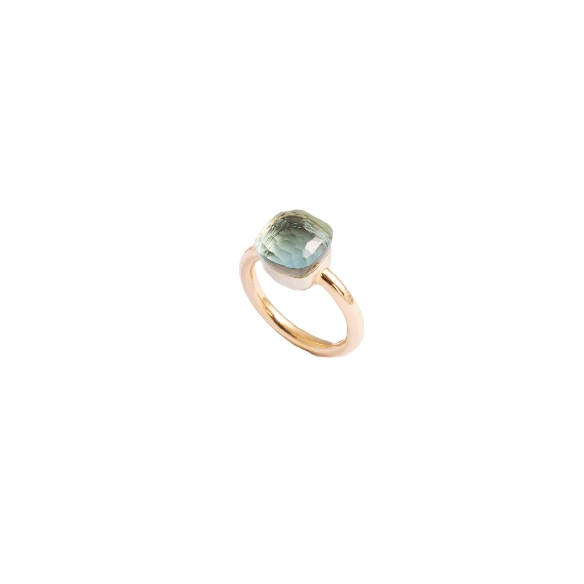 Bague POMELLATO "Nudo" or jaune ornée d'une aigue-marine - Castafiore