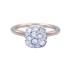 Bague Pomellato, "Nudo Solitaire", or rose et blanc, diamants - Castafiore