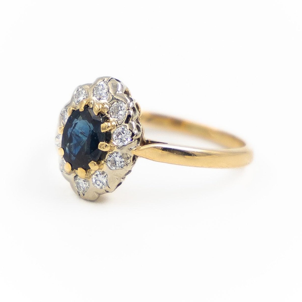 Bague Pompadour Or jaune Saphir - Castafiore