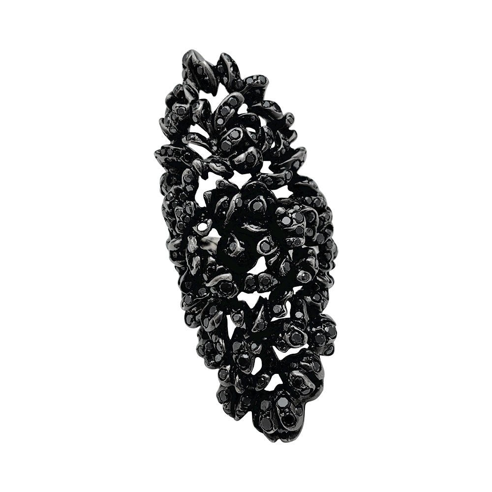 Bague REPOSSI "Nérée" en or blanc noirci et diamants - Castafiore