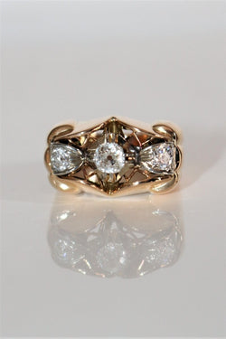 Bague Rétro Or & Diamants - Castafiore