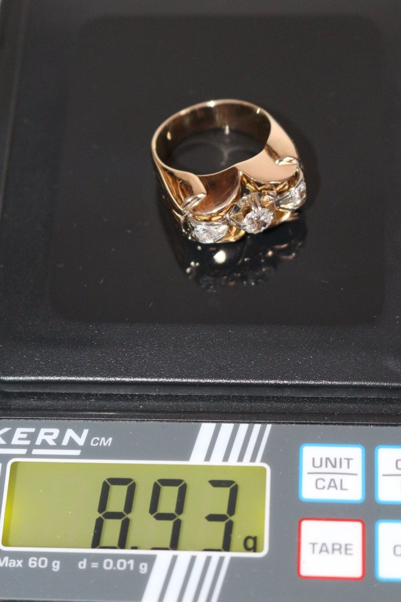 Bague Rétro Or & Diamants - Castafiore