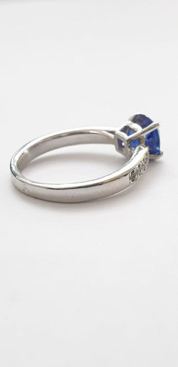 Bague saphir diamants - Castafiore