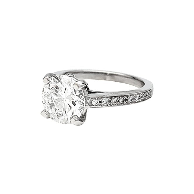 Bague solitaire diamant 2,02 carats en platine - Castafiore