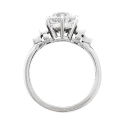 Bague solitaire diamant 2,06 carats en or blanc - Castafiore