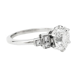 Bague solitaire diamant 2,06 carats en or blanc - Castafiore