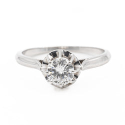 Bague Solitaire en or blanc et diamant - Castafiore
