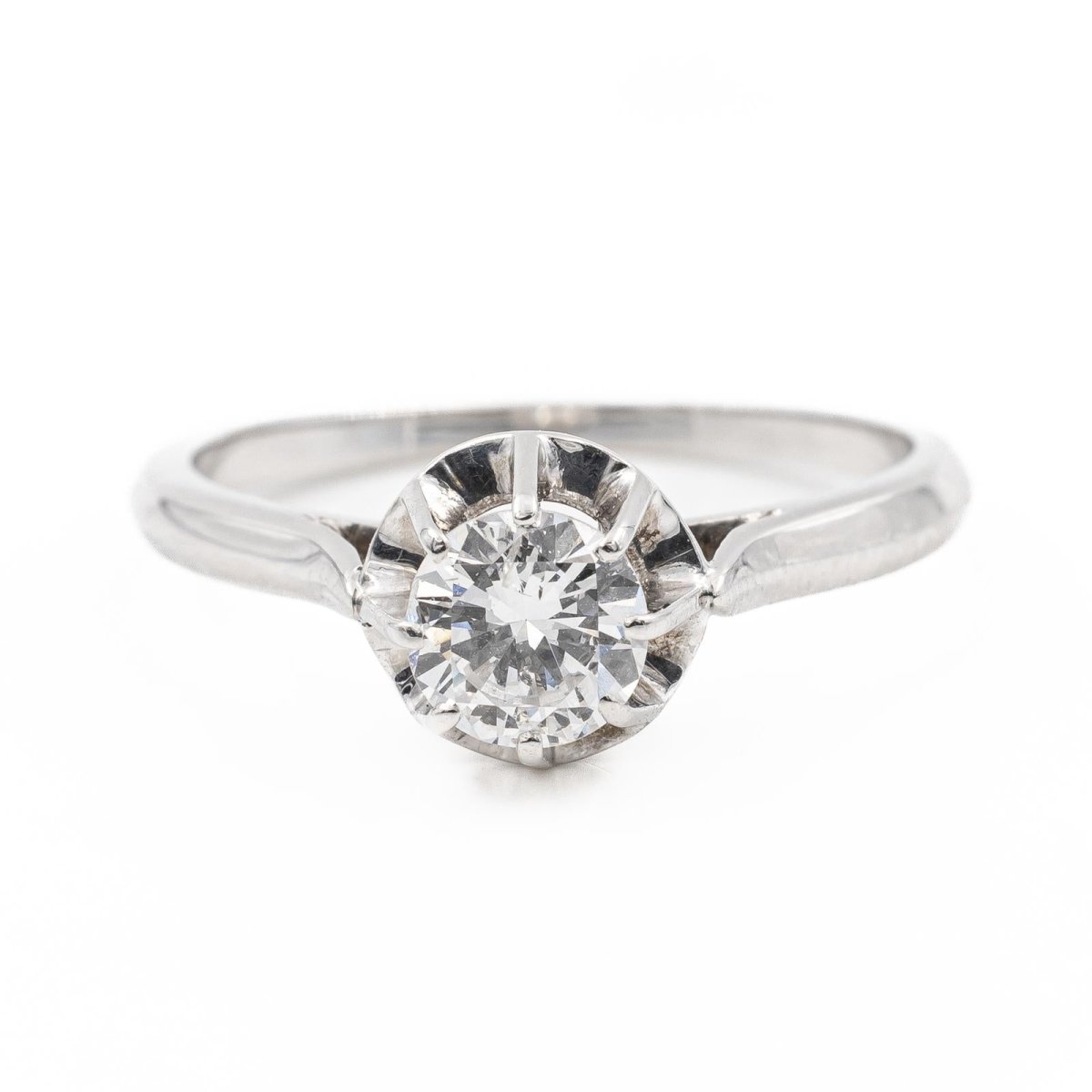 Bague Solitaire en or blanc et diamant - Castafiore