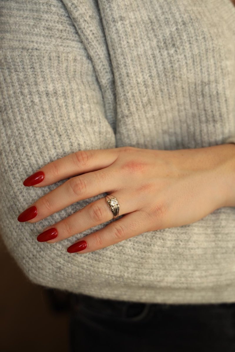 Bague Solitaire en or blanc et diamant - Castafiore