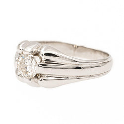 Bague Solitaire en or blanc et diamant - Castafiore