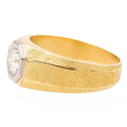 Bague Solitaire en or jaune, or blanc et diamant - Castafiore