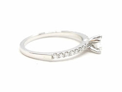 Bague Solitaire Or blanc Diamant - Castafiore