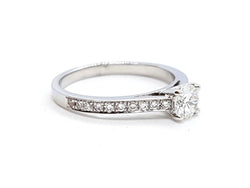 Bague Solitaire Or blanc Diamant - Castafiore