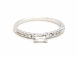 Bague Solitaire Or blanc Diamant - Castafiore