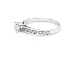 Bague Solitaire Or blanc Diamant - Castafiore