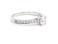 Bague Solitaire Or blanc Diamant - Castafiore