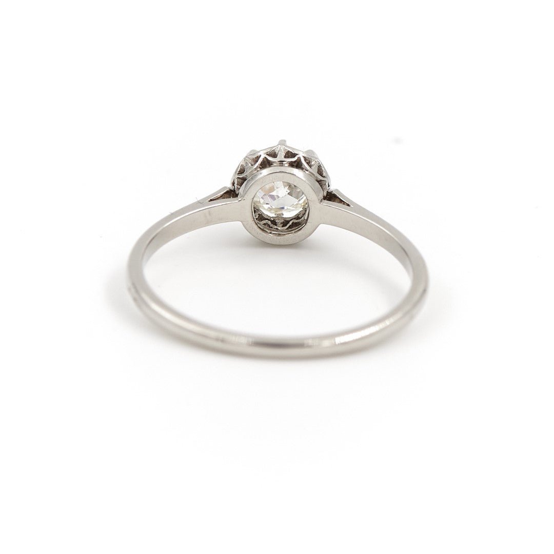 Bague Solitaire Or blanc Diamant - Castafiore