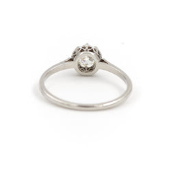 Bague Solitaire Or blanc Diamant - Castafiore