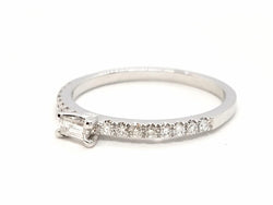 Bague Solitaire Or blanc Diamant - Castafiore