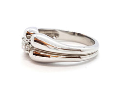 Bague Solitaire Or blanc Diamant - Castafiore
