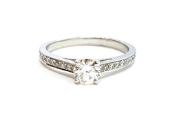 Bague Solitaire Or blanc Diamant - Castafiore