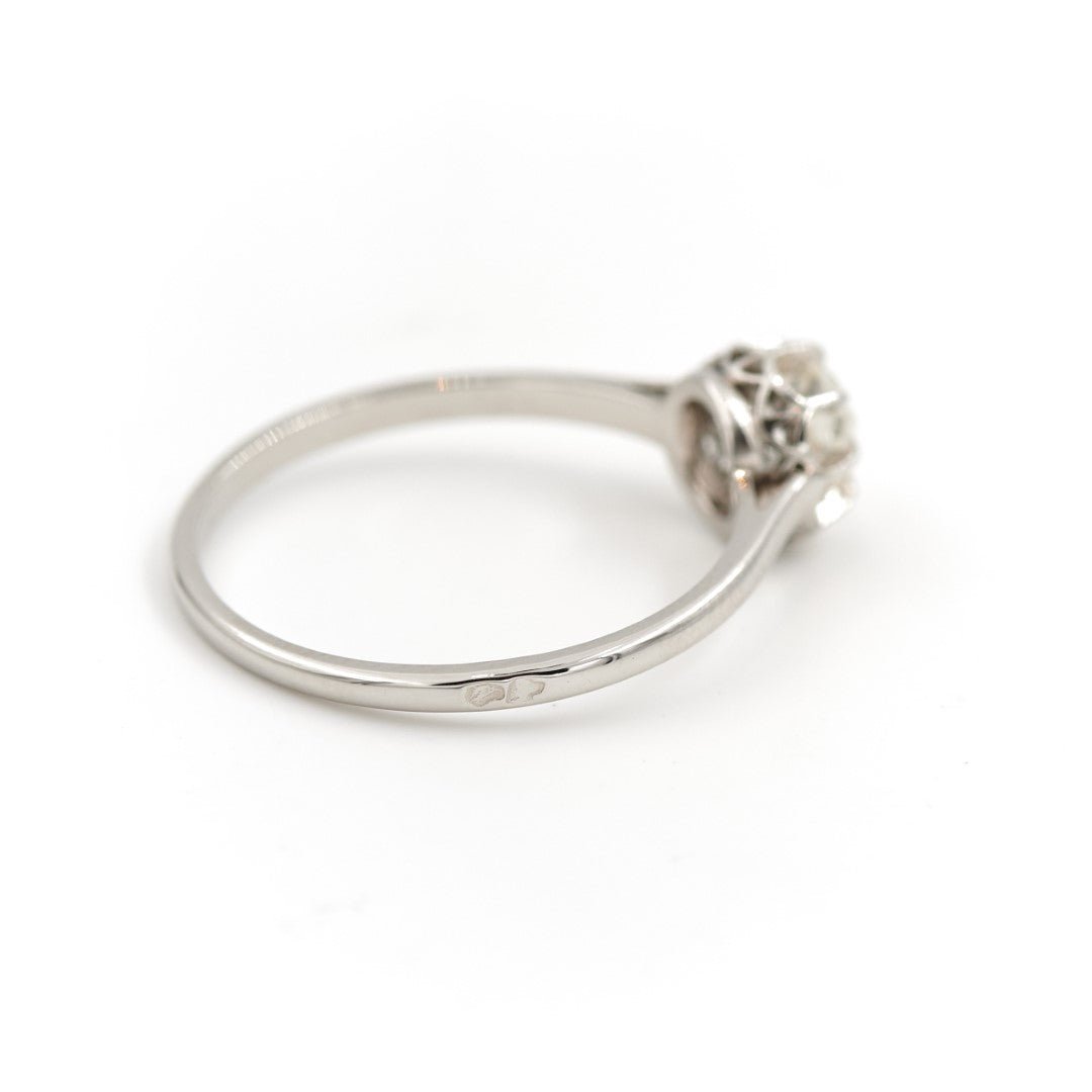 Bague Solitaire Or blanc Diamant - Castafiore