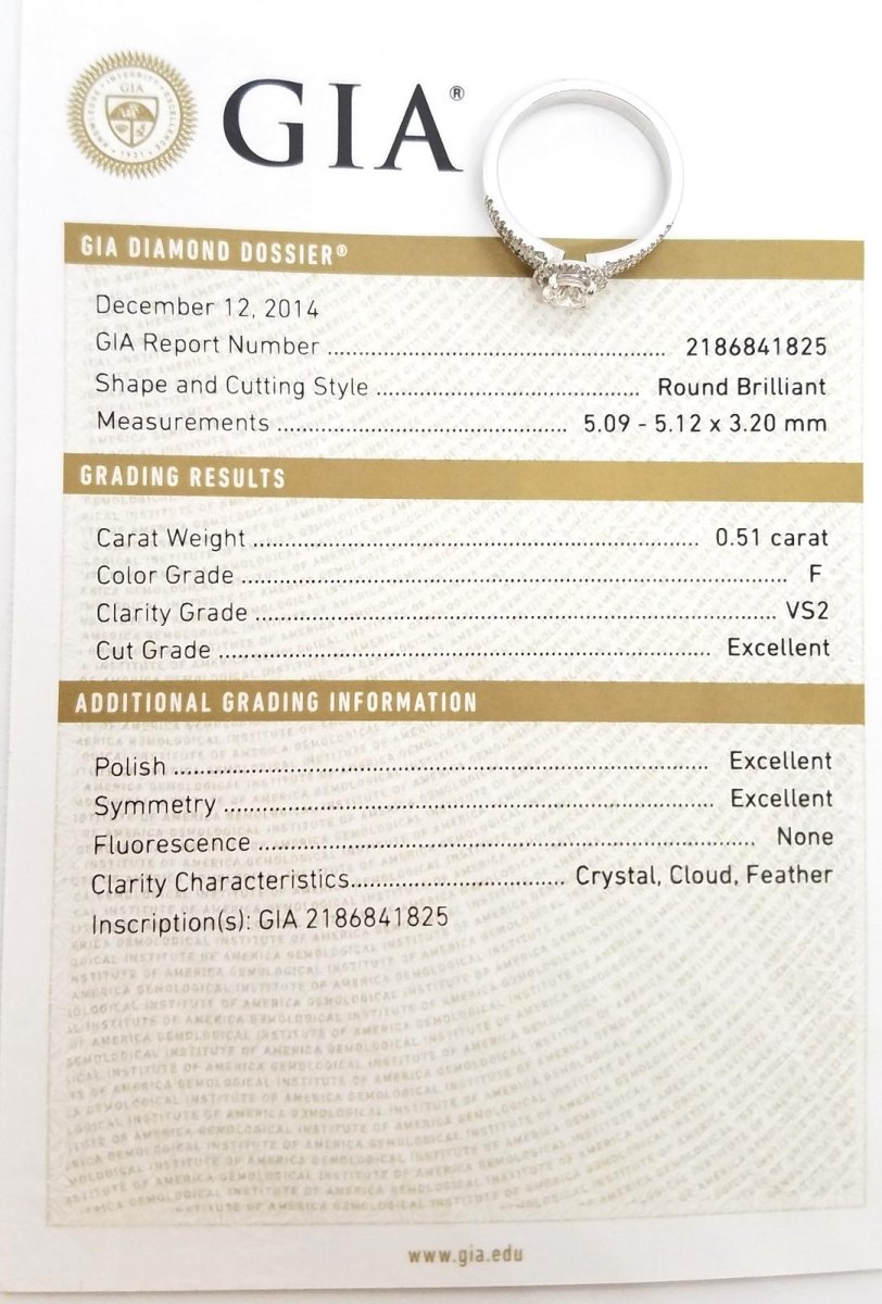 Bague Solitaire Or blanc Diamant - Castafiore