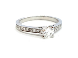 Bague Solitaire Or blanc Diamant - Castafiore