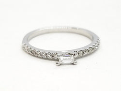 Bague Solitaire Or blanc Diamant - Castafiore