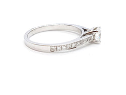 Bague Solitaire Or blanc Diamant - Castafiore