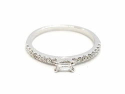 Bague Solitaire Or blanc Diamant - Castafiore