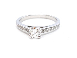 Bague Solitaire Or blanc Diamant - Castafiore