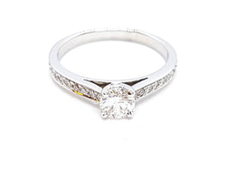 Bague Solitaire Or blanc Diamant - Castafiore