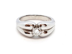 Bague Solitaire Or blanc Diamant - Castafiore